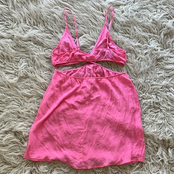 NWT Wild Fable pink cut out cover up tank mini dress size S - Picture 5 of 7